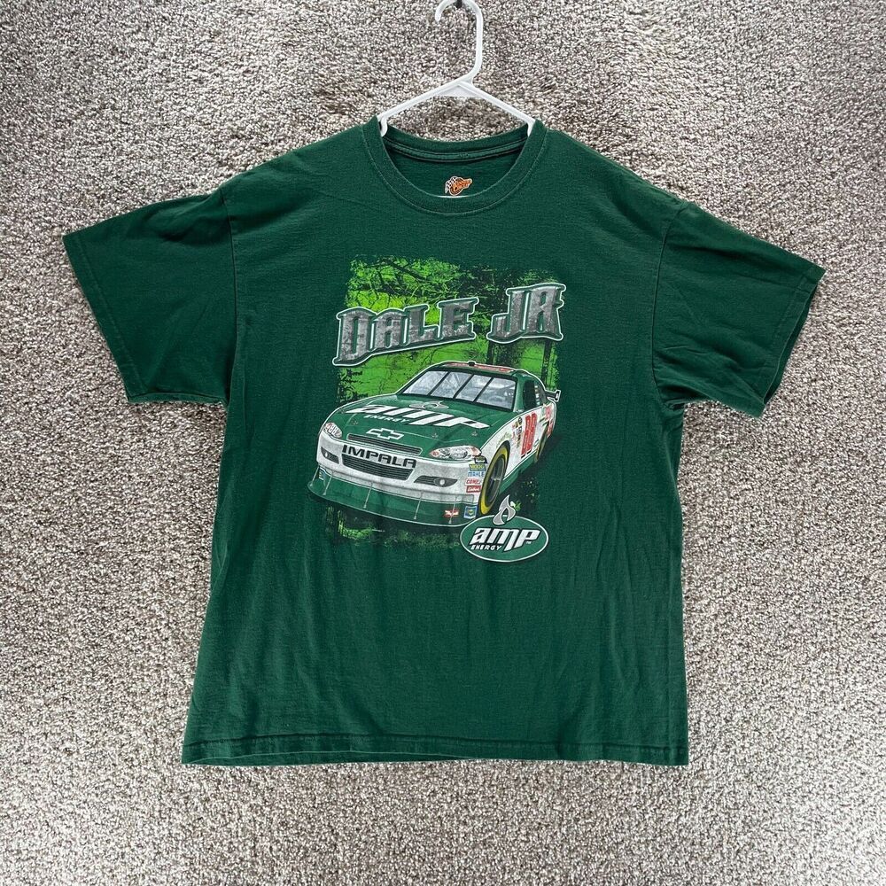 Dale Earnhardt Jr Shirt Mens Extra Large Green AMP‎ NASCAR Racing Winners Circle